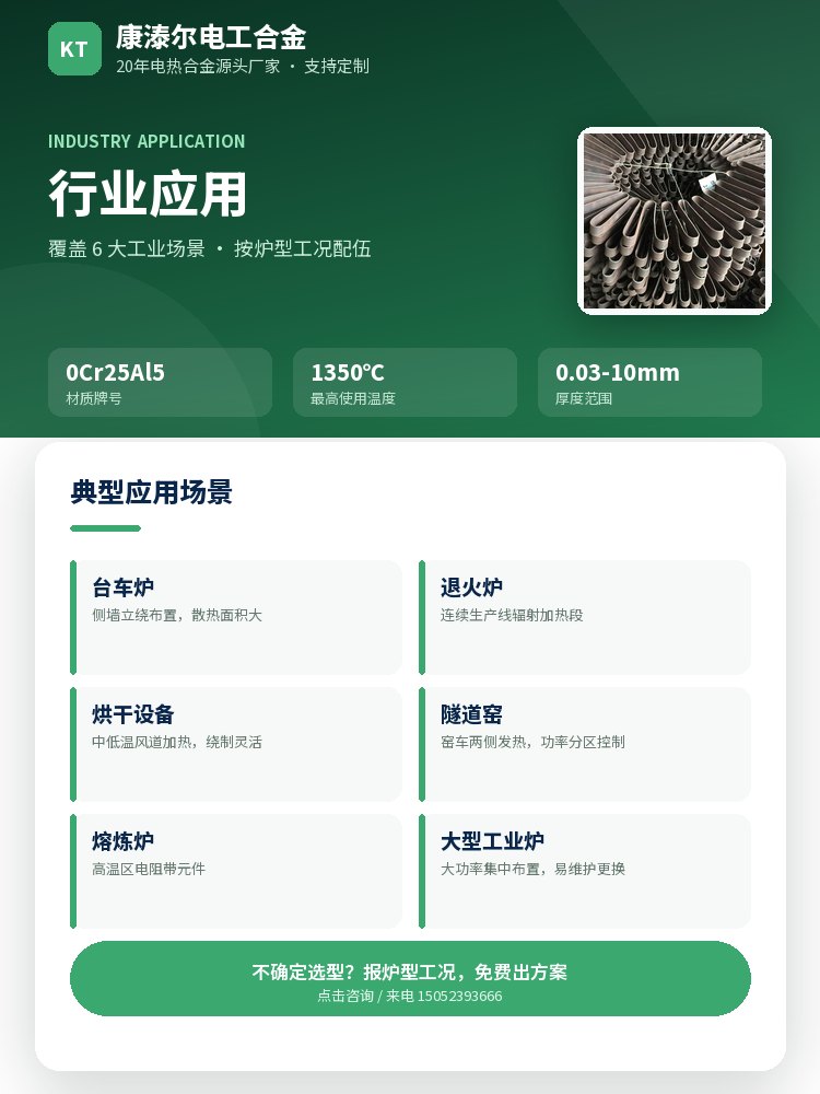 0Cr27Al7Mo2电阻带 核心优势
