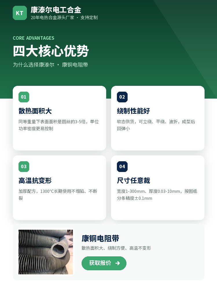 康铜电阻带 定制流程